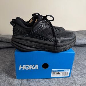 Hoka One One Womens Bondi 7 1110531 BBLC Black Running Shoes Size 6.5 $165